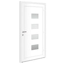 hoveddør 110x210 cm aluminium og PVC hvid