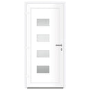hoveddør 100x210 cm aluminium og PVC hvid