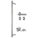 hoveddør 100x210 cm aluminium og PVC hvid