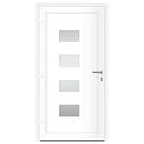 hoveddør 110x210 cm aluminium og PVC hvid