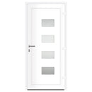 hoveddør 100x210 cm aluminium og PVC antracitgrå