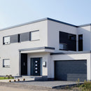 hoveddør 110x210 cm aluminium og PVC antracitgrå