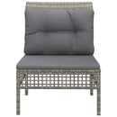 midtermodul til havesofa med hynde polyrattan grå