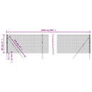 trådhegn 0,8x25 m galvaniseret stål grøn