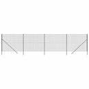 trådhegn 1,4x10 m galvaniseret stål antracitgrå