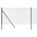 trådhegn 1x25 m galvaniseret stål antracitgrå