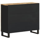 skænk med 2 låger 90x33x75 cm massivt mangotræ