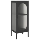 skænk 40x35x105 cm glas og stål sort