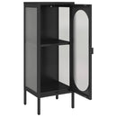 skænk 40x35x105 cm glas og stål sort