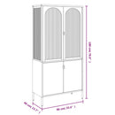 skab 90x40x180 cm glas og stål sort