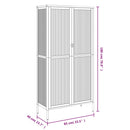 skab 85x40x180 cm glas og stål sort