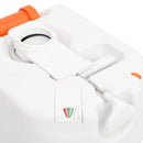 bærbart campingtoilet 24+17 l HDPE og stål hvid