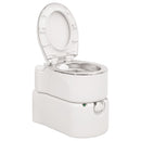 bærbart campingtoilet 24+17 l HDPE og stål hvid