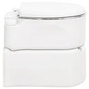 bærbart campingtoilet 24+17 l HDPE og stål hvid