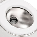 bærbart campingtoilet 24+17 l HDPE og stål hvid