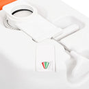 bærbart campingtoilet 24+17 l HDPE og emalje hvid