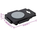 møbelhunde 8 stk. med 8 hjul 150 kg polypropylen sort