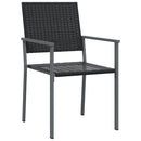 havestole 2 stk. 54x62,5x89 cm polyrattan sort
