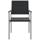 havestole 2 stk. 54x62,5x89 cm polyrattan sort