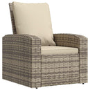 positionsstol med hynder polyrattan lysebrun