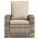 positionsstol med hynder polyrattan lysebrun