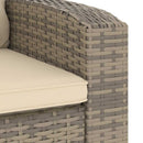 positionsstol med hynder polyrattan lysebrun