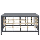 havebord 70x70x34 cm polyrattan antracitgrå