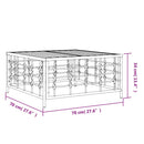 havebord 70x70x34 cm polyrattan antracitgrå