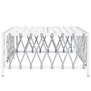havebord 70x70x34 cm vævet stof hvid