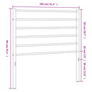 udskiftningsgavl 100 cm metal sort