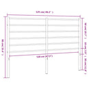 udskiftningsgavl 120 cm metal sort