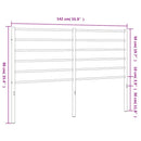 udskiftningsgavl 135 cm metal sort