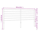udskiftningsgavl 200 cm metal sort