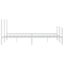 sengeramme med sengegavl og fodgærde 183x213 cm metal hvid