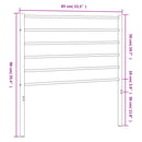 udskiftningsgavl 80 cm metal hvid