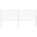 udskiftningsgavl 200 cm metal hvid