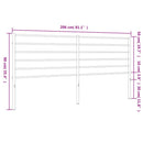 udskiftningsgavl 200 cm metal hvid