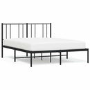 sengeramme med sengegavl 120x200 cm metal sort