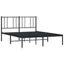 sengeramme med sengegavl 120x200 cm metal sort