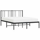 sengeramme med sengegavl 120x200 cm metal sort