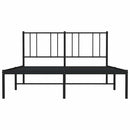sengeramme med sengegavl 120x200 cm metal sort