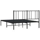 sengeramme med sengegavl 120x200 cm metal sort