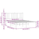 sengeramme med sengegavl 120x200 cm metal sort