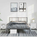 sengeramme med sengegavl 135x190 cm metal sort