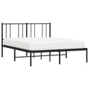 sengeramme med sengegavl 140x190 cm metal sort