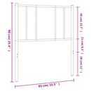 udskiftningsgavl 80 cm metal sort