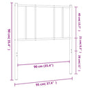 udskiftningsgavl 90 cm metal sort
