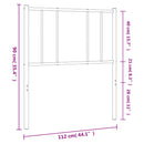 udskiftningsgavl 107 cm metal sort