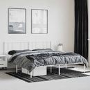 sengeramme med sengegavl 180x200 cm metal hvid