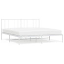 sengeramme med sengegavl 183x213 cm metal hvid